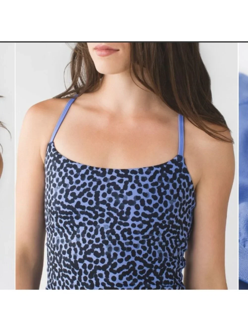 Lululemon Dancing Warrior Tank Ace Spot Lullaby Black / Lullaby